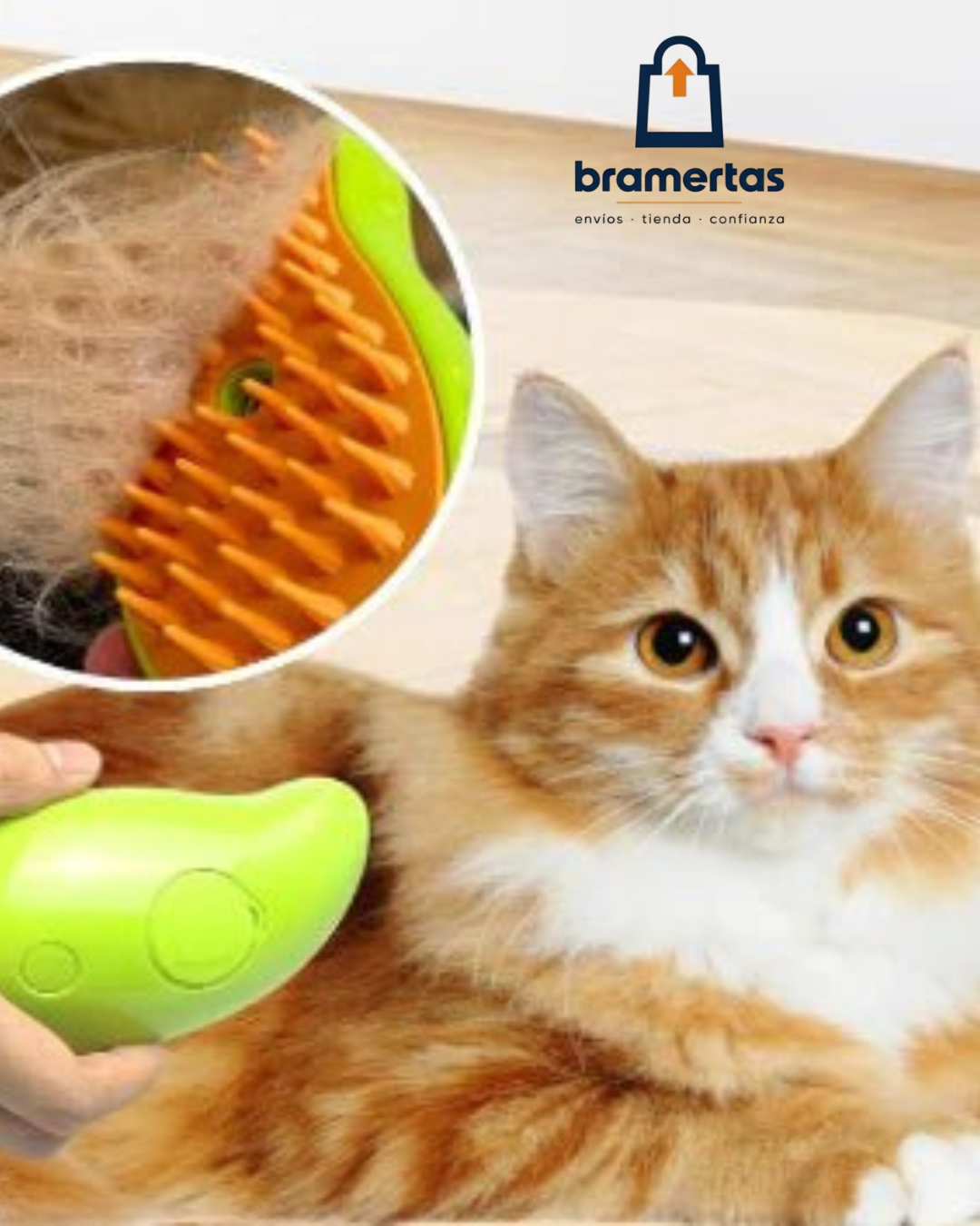 Cepillo a Vapor para perros y gatos 3 en 1