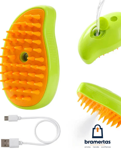 Cepillo a Vapor para perros y gatos 3 en 1