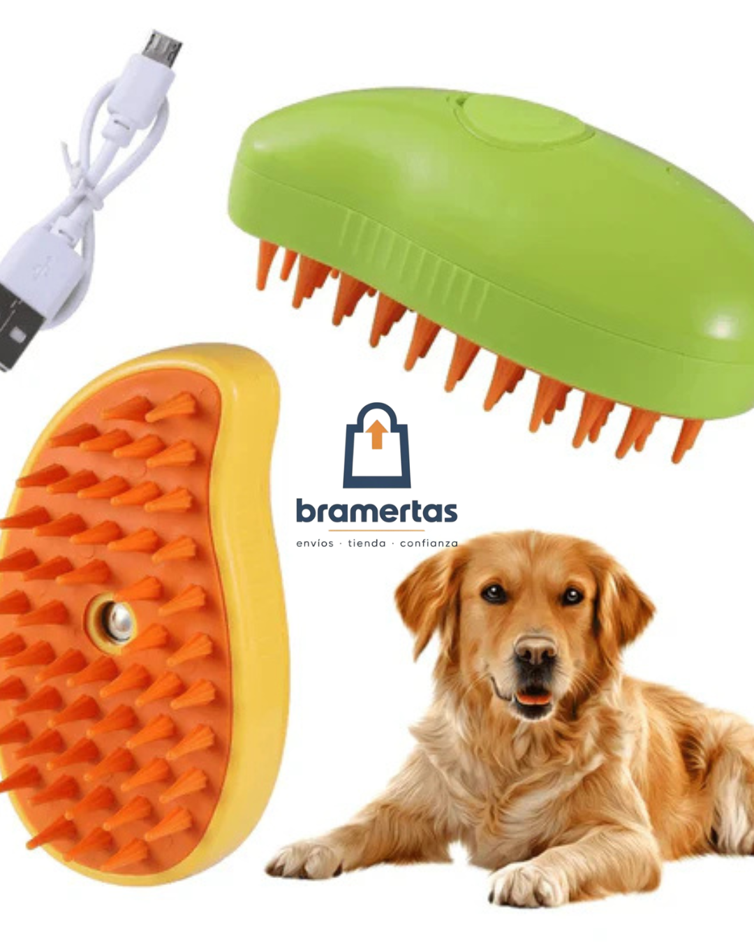 Cepillo a Vapor para perros y gatos 3 en 1